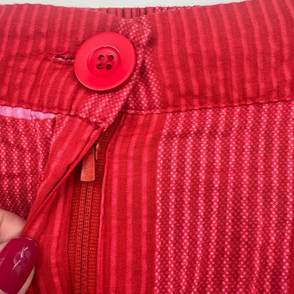 Anthropologie Porridge Red pink Plaid Wide-Leg Pants pockets preppy boho size XS - Picture 8 of 9